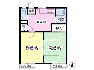 コートビレッジA【201号室】の間取り