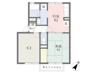 アリスヴィラB棟【203号室】の間取り