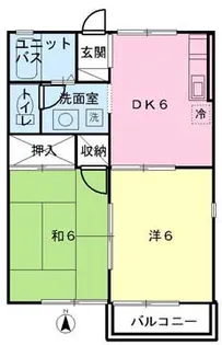 セジュール厨川【201号室】の間取り