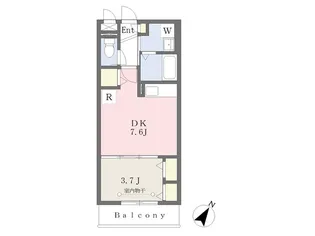 ココリ市立病院前【202号室】の間取り