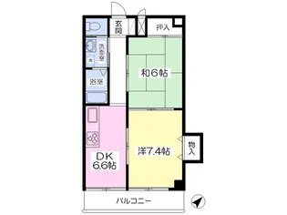 EAST HILLS【202号室】の間取り