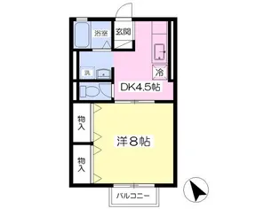 グランドヴェール【201号室】の間取り