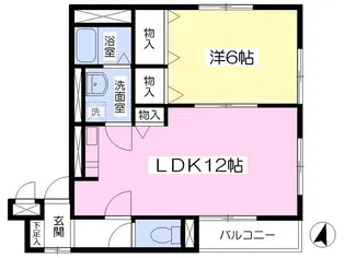 センターヒルズムロコウジ【201号室】の間取り