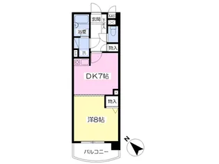 ボヌール盛岡【4階】の間取り