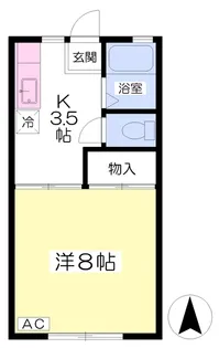 シャンブルⅠ【105号室】の間取り