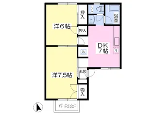 レジデンス羅漢【201号室】の間取り