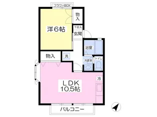 ロイヤルシャンティ【102号室】の間取り