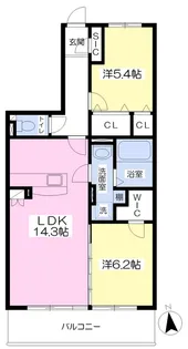 エスポワールⅡ【403号室】の間取り