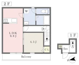 Luna Bianca Yamagoe【202号室】の間取り