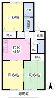 エンゼルハイムC棟【102号室】の間取り