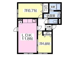 エクセルハイツ【1階】の間取り