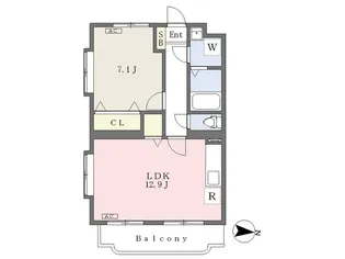 プランドール北上【103号室】の間取り