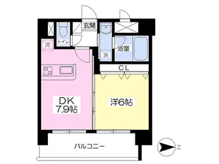 赤いマンション北大前【202号室】の間取り