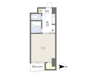 東雲ハイツ【203号室】の間取り