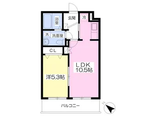 アクア フェアリー【104号室】の間取り