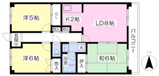クリーンハイツ越智Ⅱ【306号室】の間取り