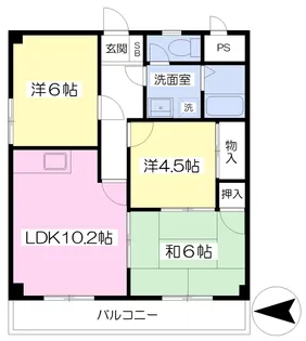 ローズハイム渡部【205号室】の間取り