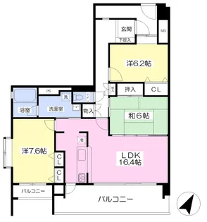 ルピナス守恒【501号室】の間取り