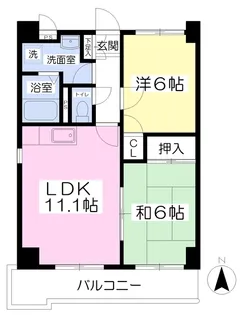 リバティ行橋【607号室】の間取り