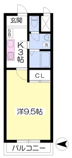 ハーモニーコート【411号室】の間取り