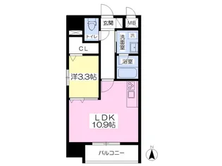 アーバン千舟町【303号室】の間取り