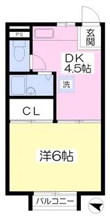鼓舞姿館【203号室】の間取り