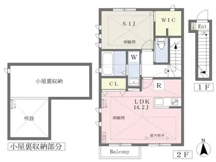K・Ⅲ蒲町東Ⅱ番館【202号室】の間取り