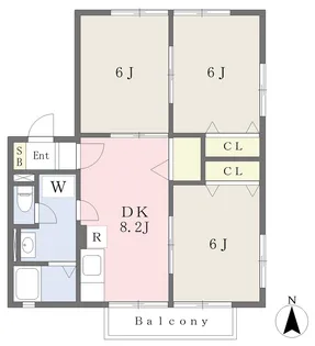 FineFlazaⅠ【202号室】の間取り