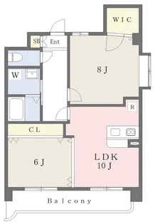 2LDKの間取り画像