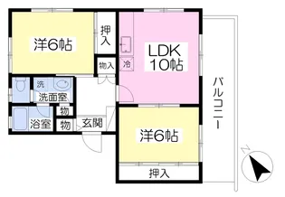 コンフォール21大谷通り【304号室】の間取り