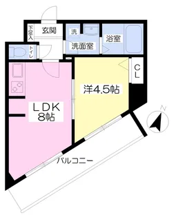 LILY ICHIGAO【306号室】の間取り