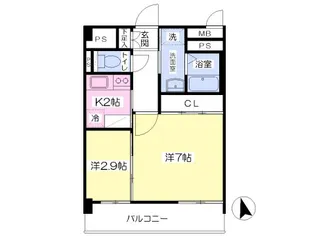 アベニュー黒崎【202号室】の間取り