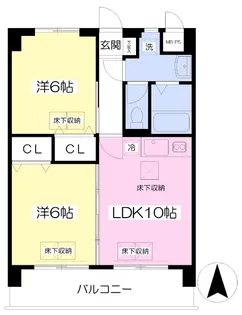 ルネス余戸【402号室】の間取り