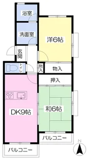 リバーサイド東石井【101号室】の間取り