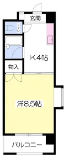 seleコート1番館【411号室】の間取り