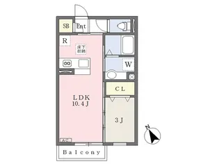 ルミエール芳町【103号室】の間取り