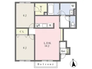 クラージュ【101号室】の間取り