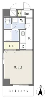 Mayfair MATSUYAMASHIEKI square【410号室】の間取り