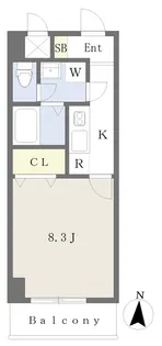 Mayfair MATSUYAMASHIEKI square【502号室】の間取り