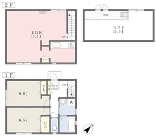 愛媛県松山市立花4丁目【一戸建】の間取り