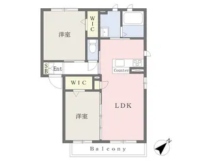 カサベルデⅠ【202号室】の間取り