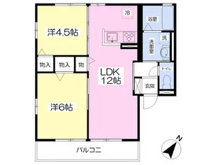 トリニティ・アークB【101号室】の間取り