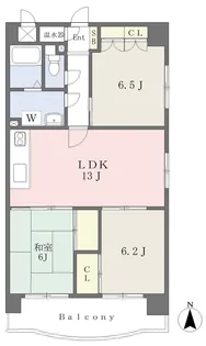 セントラルパーク土居田【101号室】の間取り