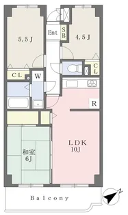 プリメールあざみ野【602号室】の間取り