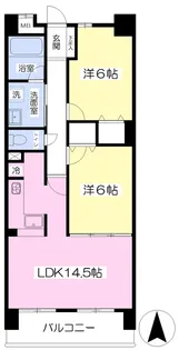 メゾンMB道後【202号室】の間取り