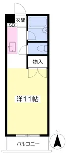 サンハイツ道後【103号室】の間取り