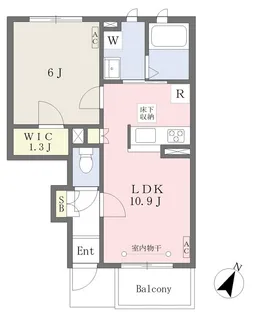 ピュアフィールドS COURTⅠ【102号室】の間取り