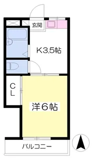 ハイツ岡田【101号室】の間取り