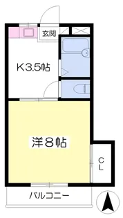 ハイツ岡田【105号室】の間取り