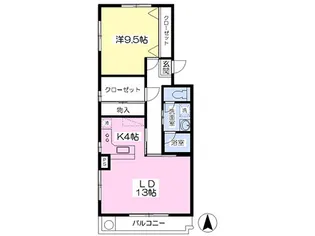 シャトレ道後【2A号室】の間取り